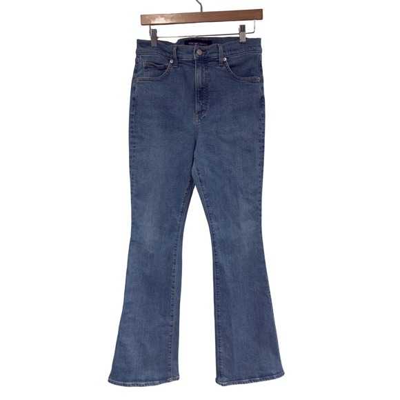 Veronica Beard Beverly Skinny Flare Jeans 30 High Rise Light Wash Designer Denim - Picture 6 of 8